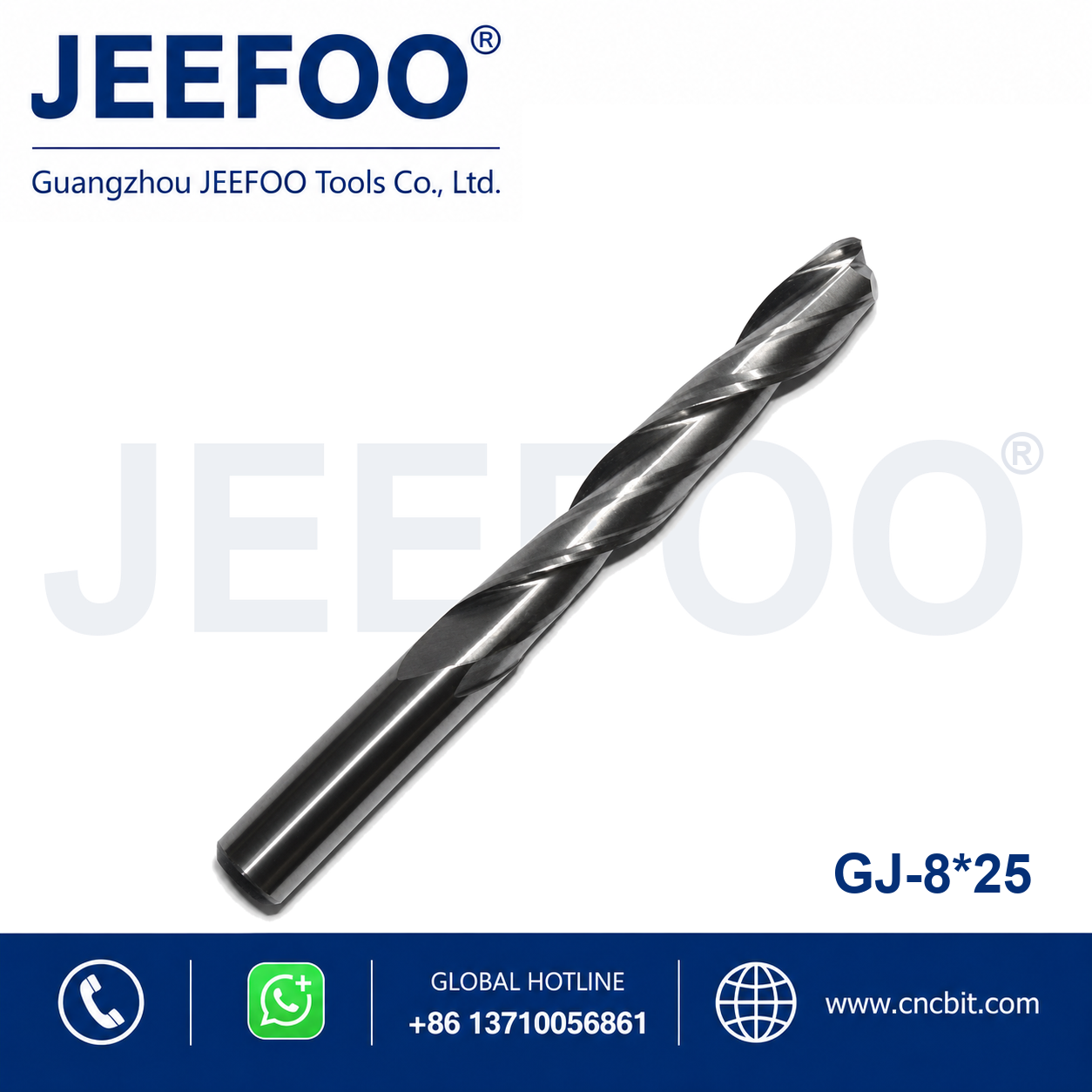 8x25 Two Spiral Flute Bits CNC router cutter