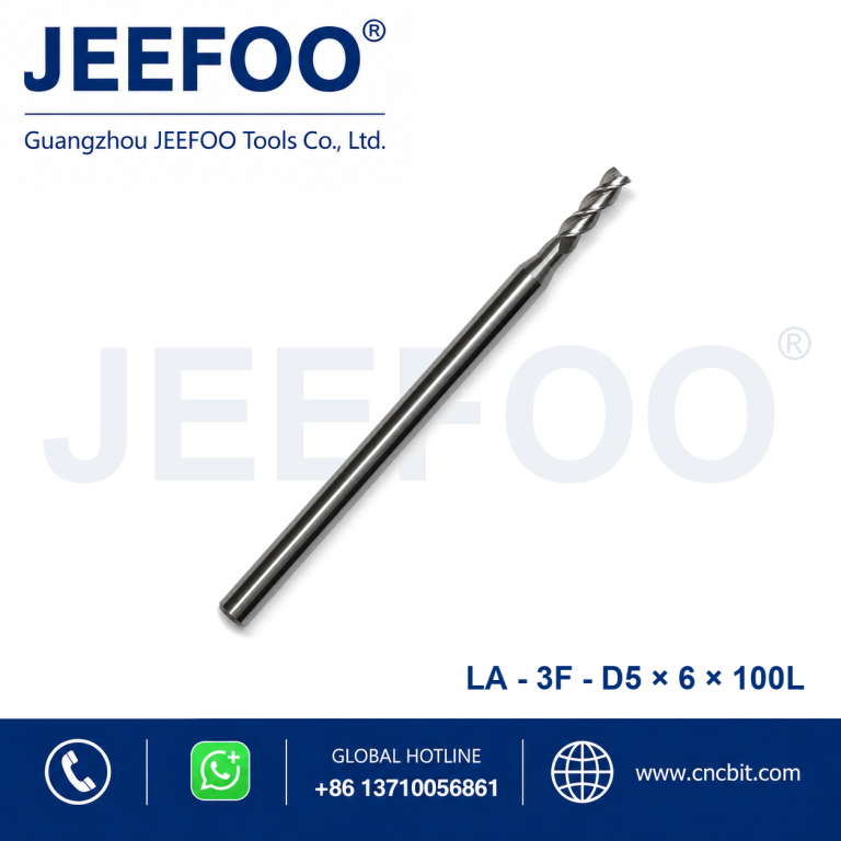 5x6x100L 3-Flute Fresa de extremo cuadrada de aluminio para enrutamiento profundo CNC