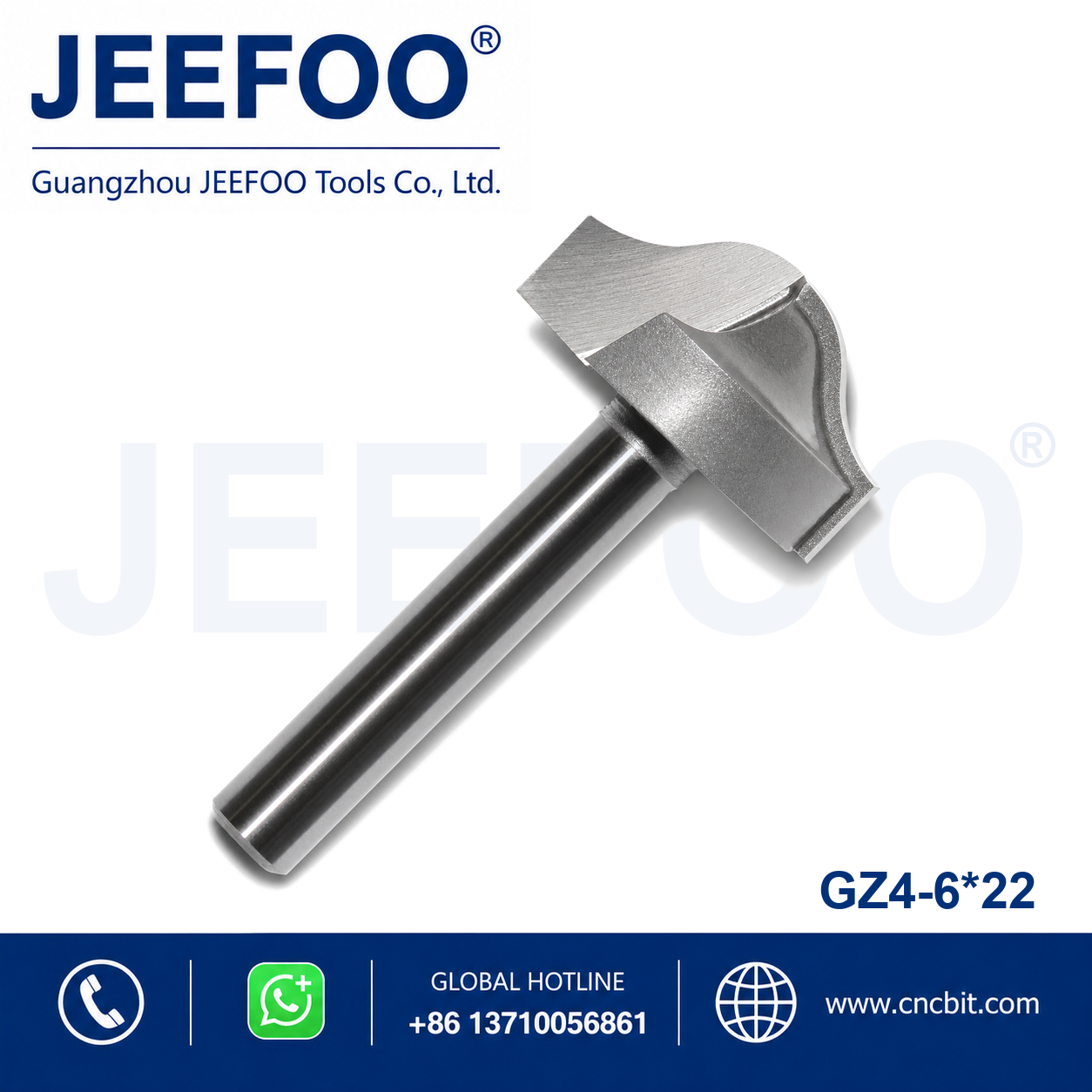 6x22 Clear Arc Knife Router Bit for CNC woodworking