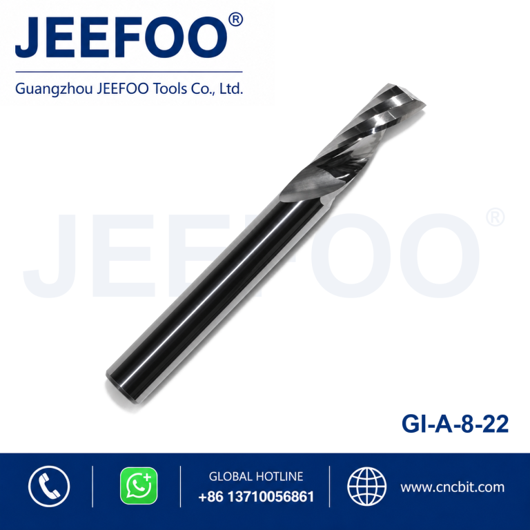 8x22 High Gloss Cutting Single Flute Tungsten Carbide End Mill, CNC Router Bit for Wood Board Acrylic Sheet product image