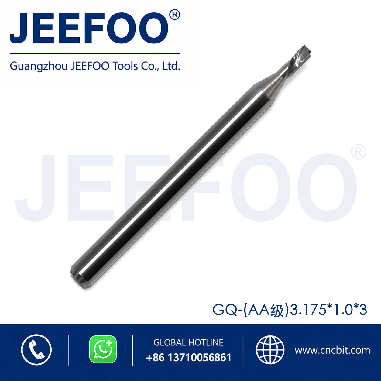 3.175x1.5x3 One Spiral Left-Helical Cutter