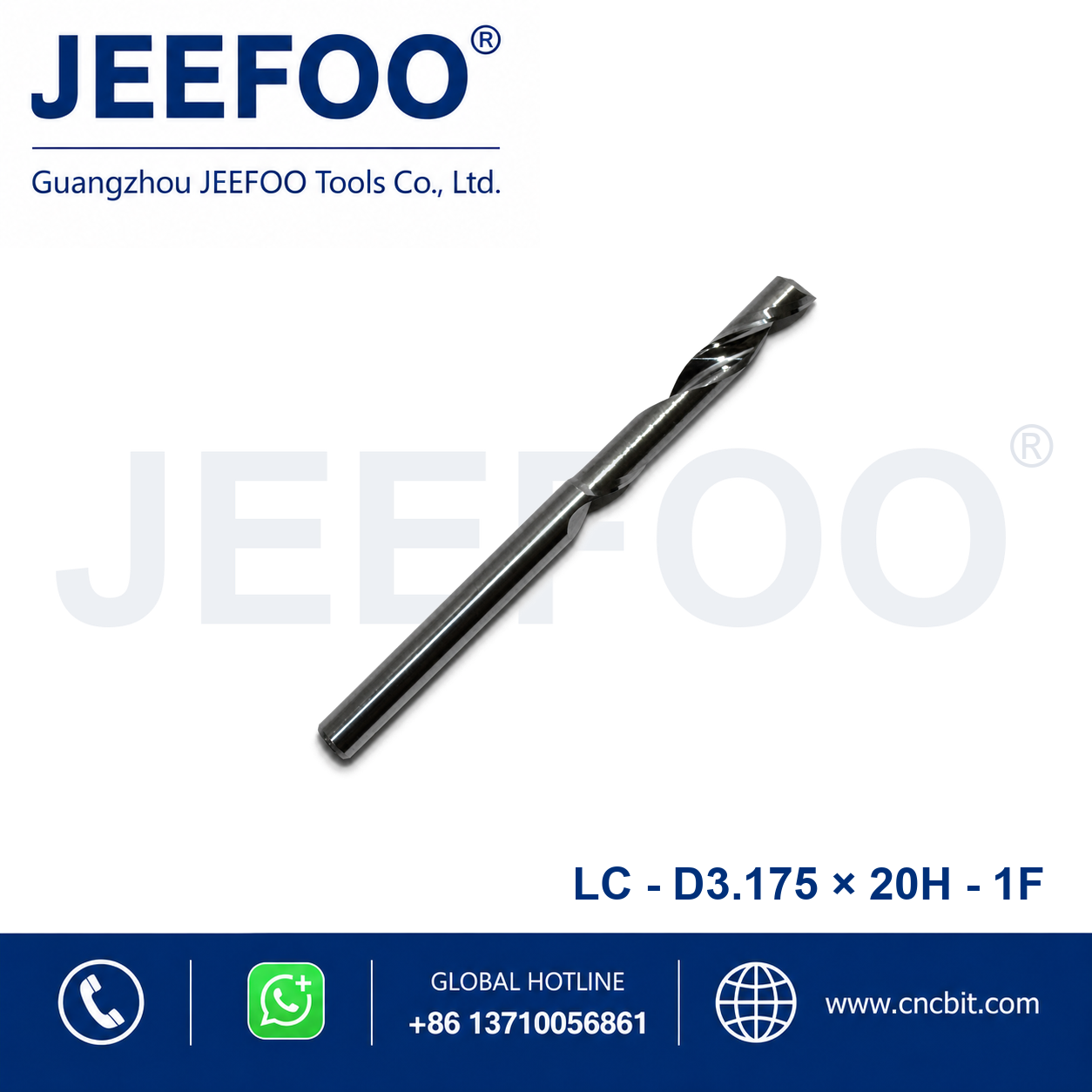 3.175x20 single flute aluminum end mill