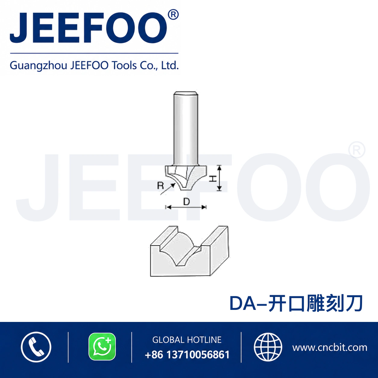 DA Straight Drill Profiling Cutter schematic product image