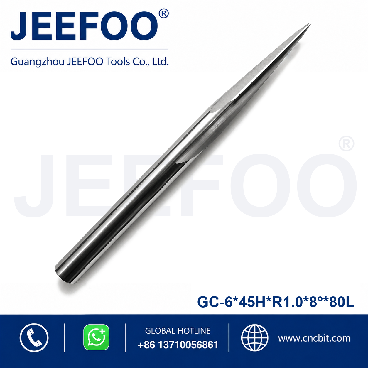 6x45HxR1.0x8x80L taper ball end mill product image