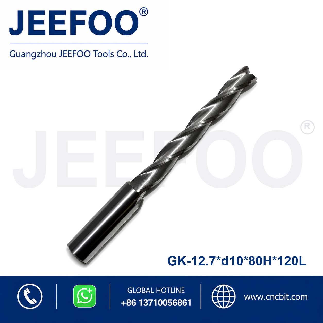 12.7x10x80Hx120L Three Flute End Mill CNC router bit