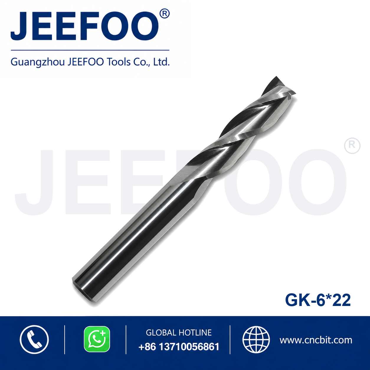 6x22 Three Flute End Mill CNC router bit