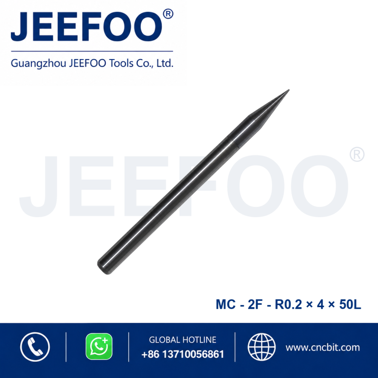 2FxR0.2x4x50L Fresa de punta esférica de carburo sólido para mecanizado de metales CNC