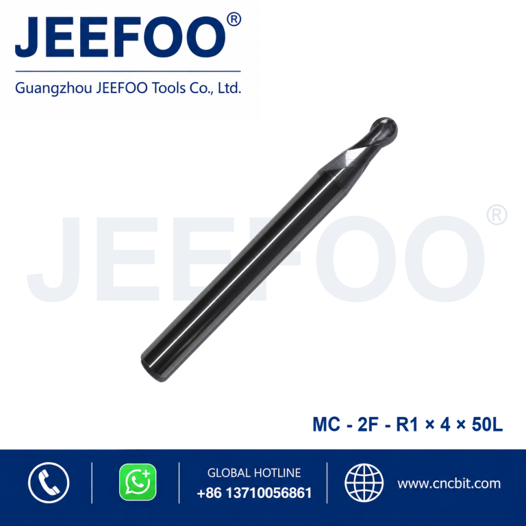 2FxR1x4x50L Fresa de punta esférica de carburo sólido para mecanizado de metales CNC