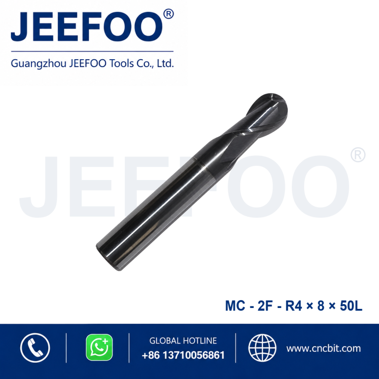2FxR4x8x50L Fresa de punta esférica de carburo sólido para mecanizado de metales CNC