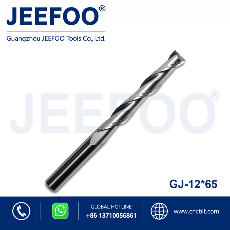 12x65 Two Spiral Flute Bits - Double Flute Carbide Mill Spiral Cutter Wood CNC Router Bits product image