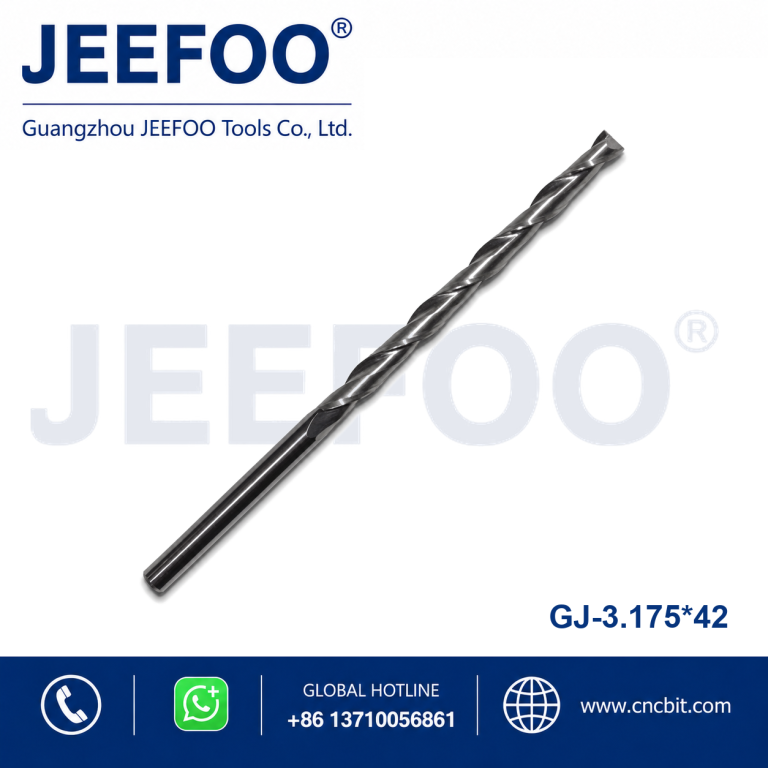3.175x42 Two Spiral Flute Bits - Two flute spiral CNC router bits /CNC Carving Router End Mill product image