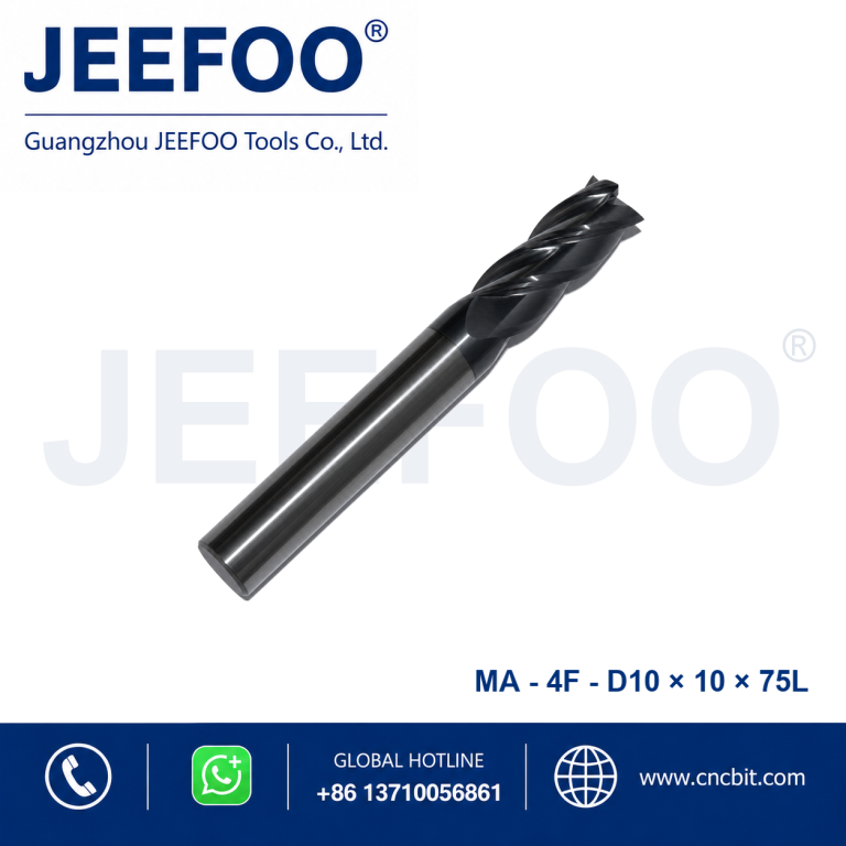 Fresa de extremo cuadrada de carburo sólido 4Fx10x10x75L para mecanizado de metales CNC