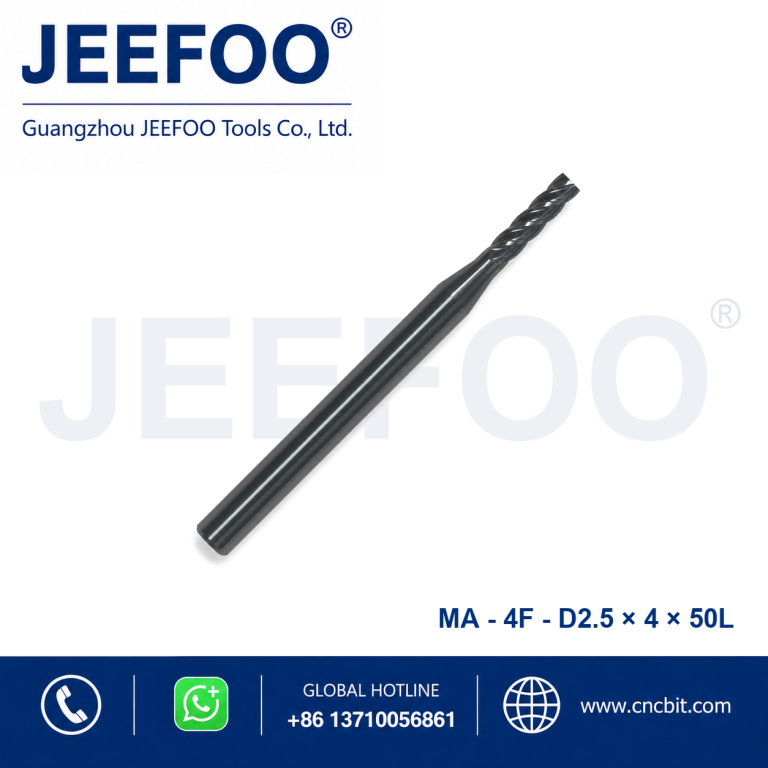 Fresa de extremo cuadrada de carburo sólido 4Fx2.5x4x50L para mecanizado de metales CNC