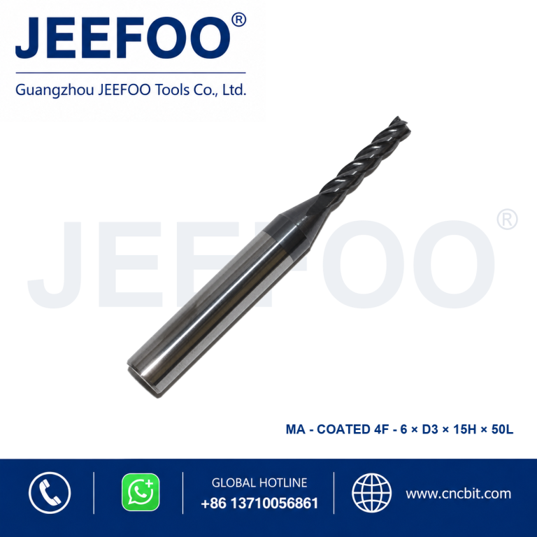 Fresa de extremo cuadrada de carburo sólido Coatedx6x3x15x50L para mecanizado de metales CNC