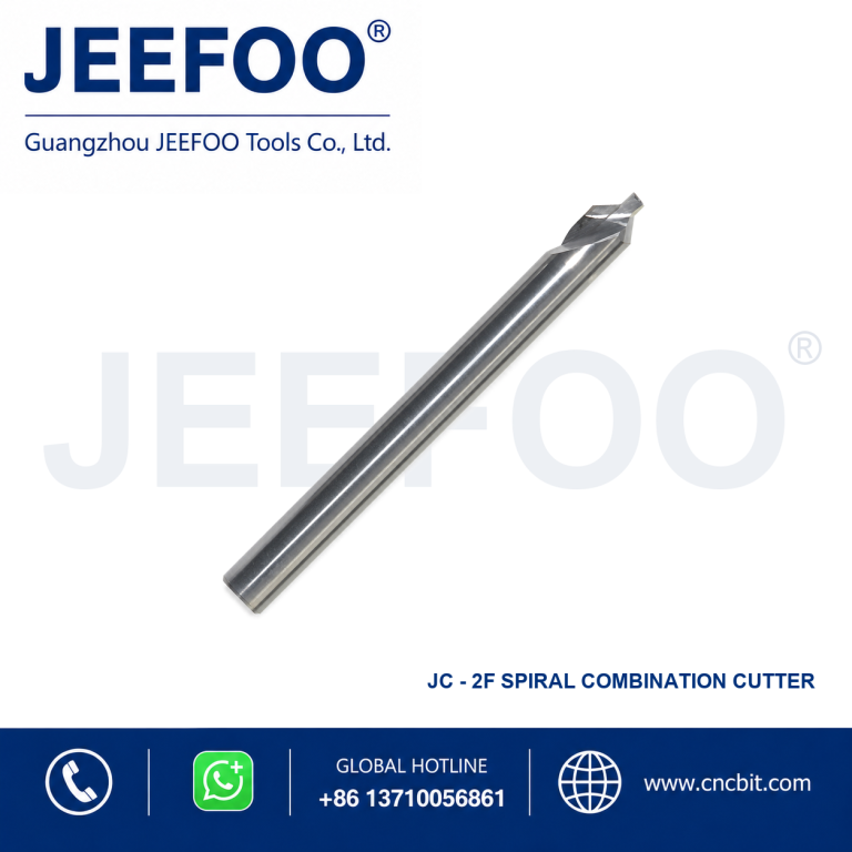 Solid Carbide Two Spiral Flute Combination Cutter with 45° Angle product image