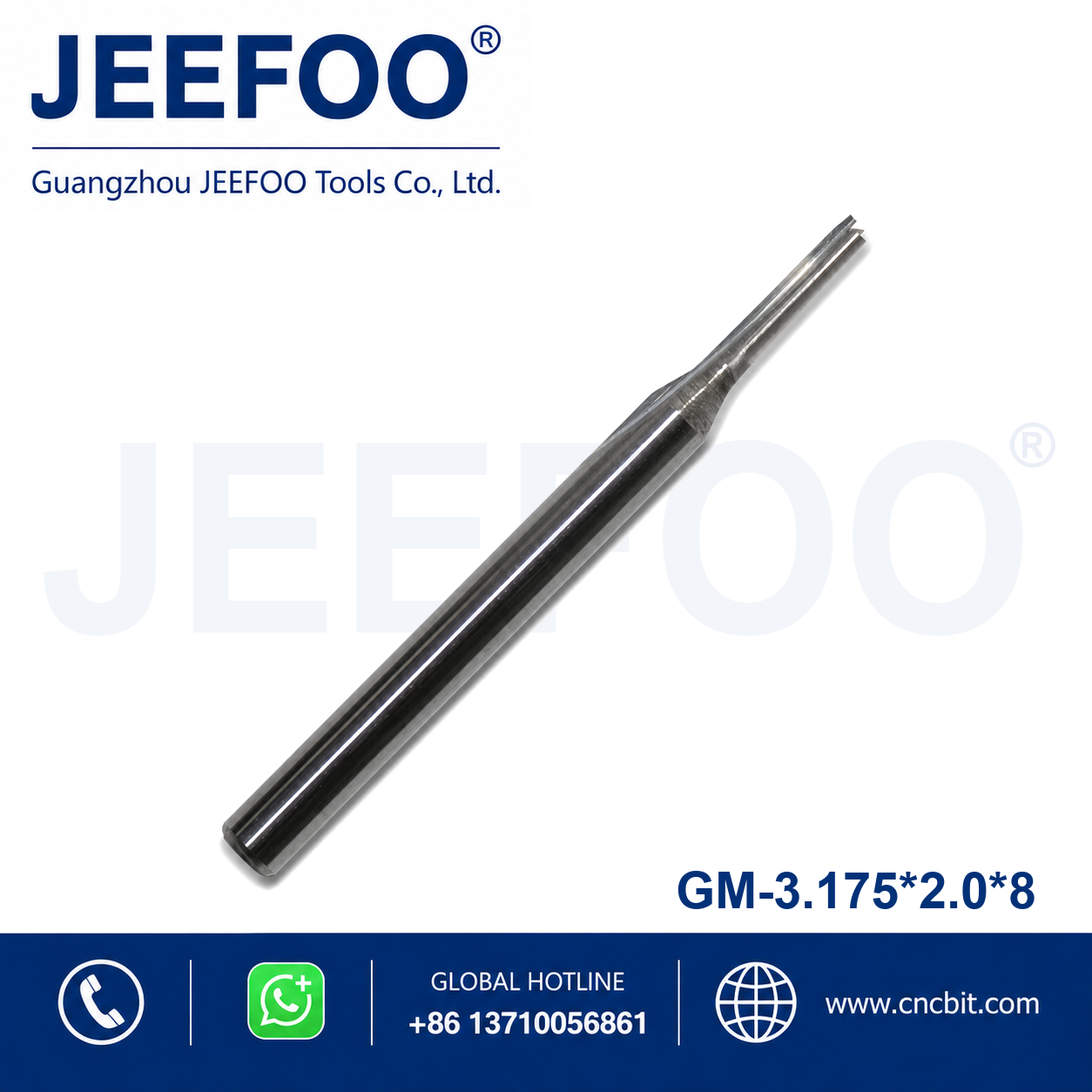 3.175x2.0x8 Two Straight Flute Bits product image
