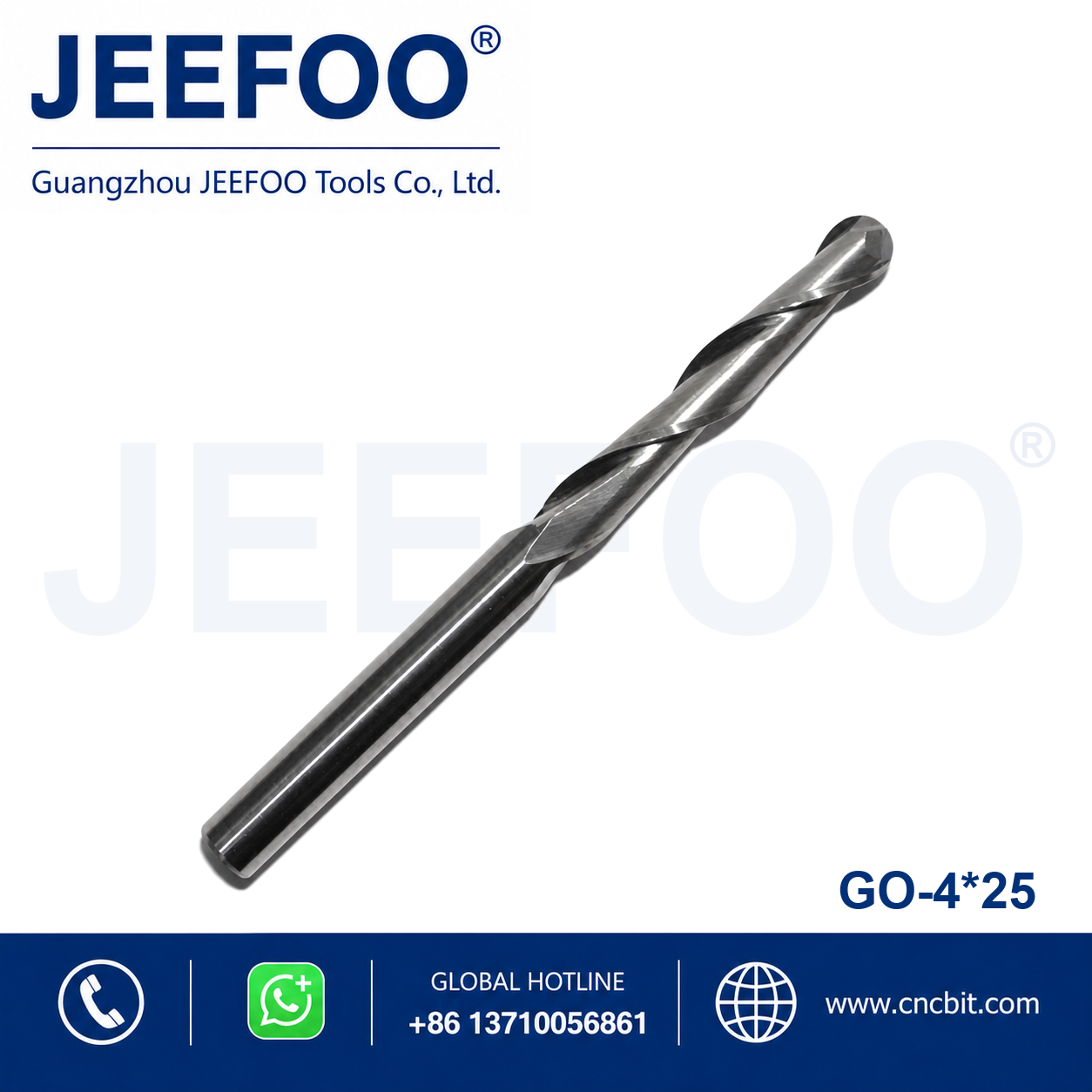4x25 two flute ball nose end mill