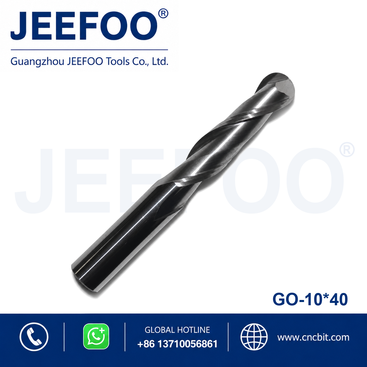 10x40 two flute ball nose end mill
