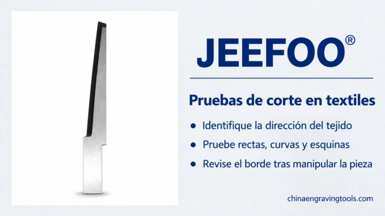 Corte digital de textiles: muestras para evaluar dirección y deshilachado