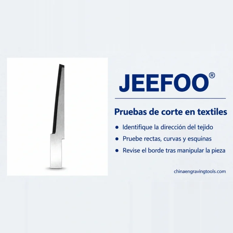 Corte digital de textiles: muestras para evaluar dirección y deshilachado